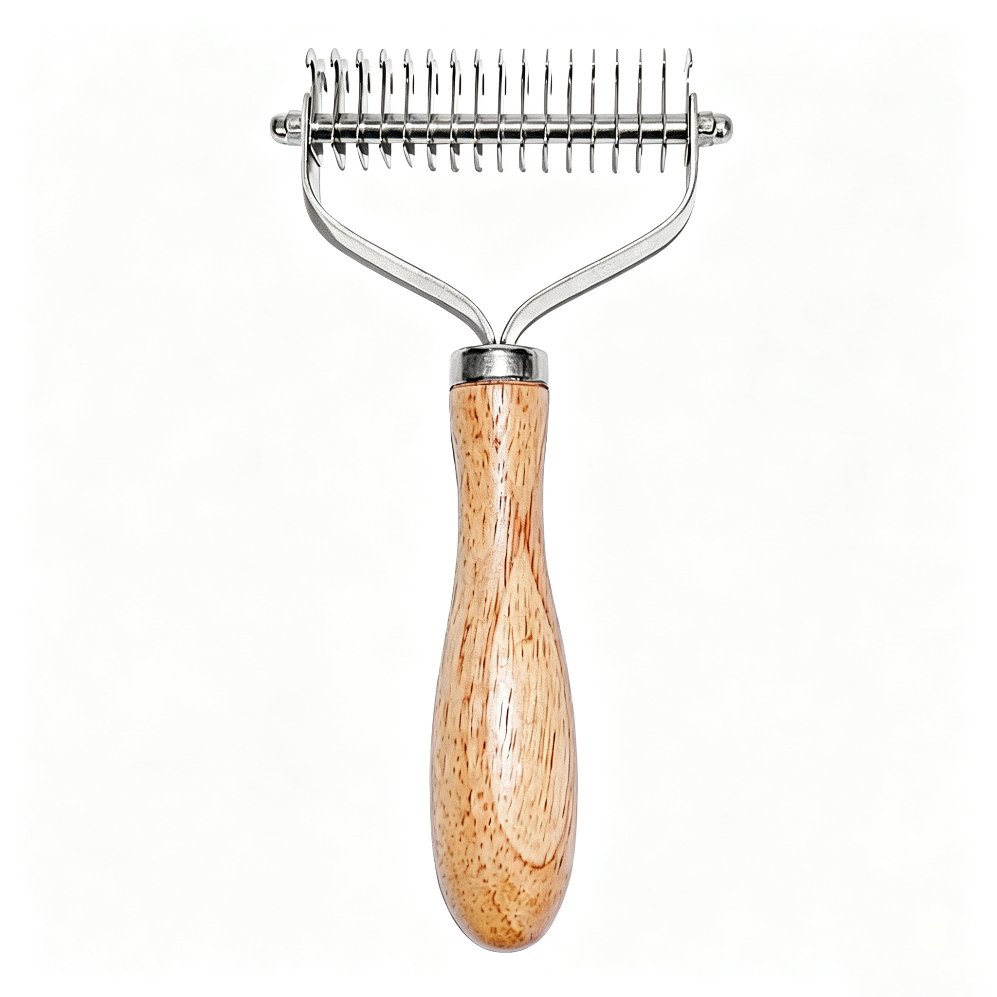 Wooden Handle Detangling Comb for Cats & Dogs | Stainless Steel