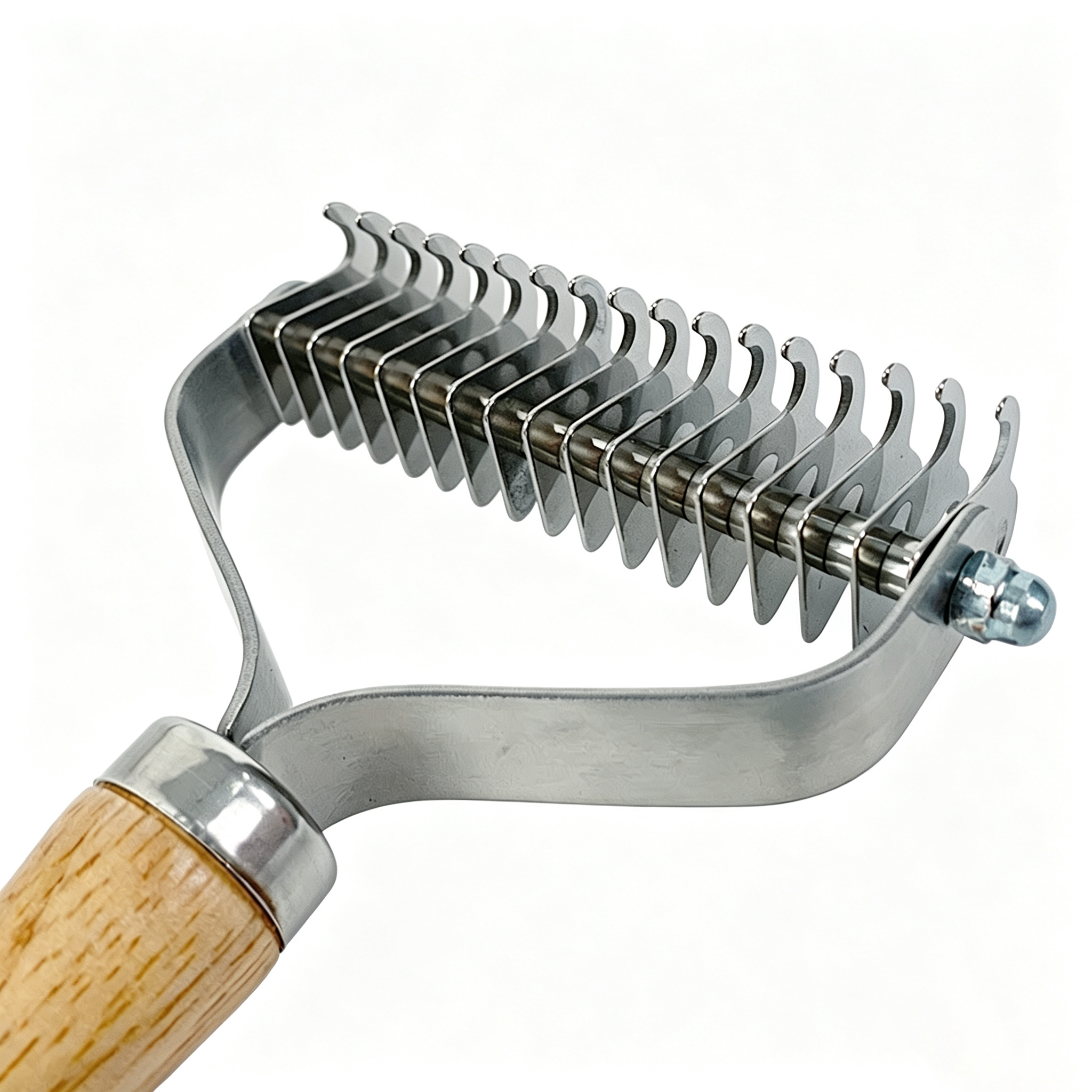 Wooden Handle Detangling Comb for Cats & Dogs | Stainless Steel