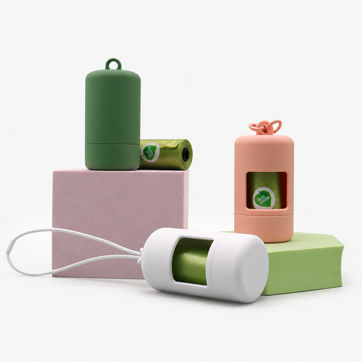 Biodegradable Pet Poop Bag Dispenser with Bags
